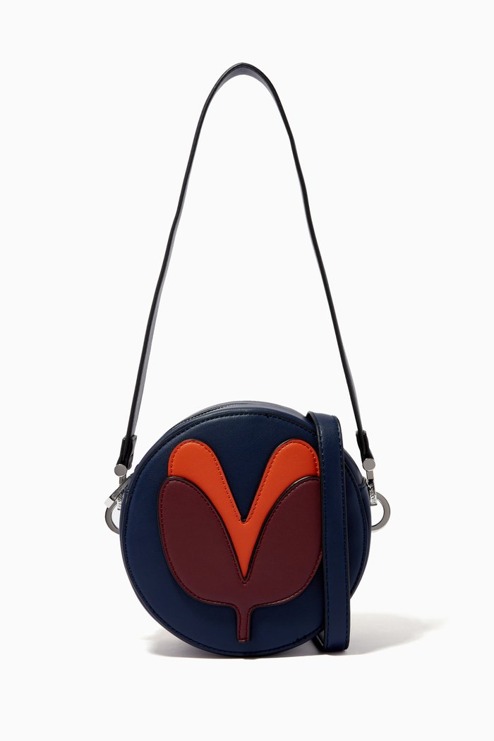 

Dot Mini Bag with 3D Appliqués, Blue