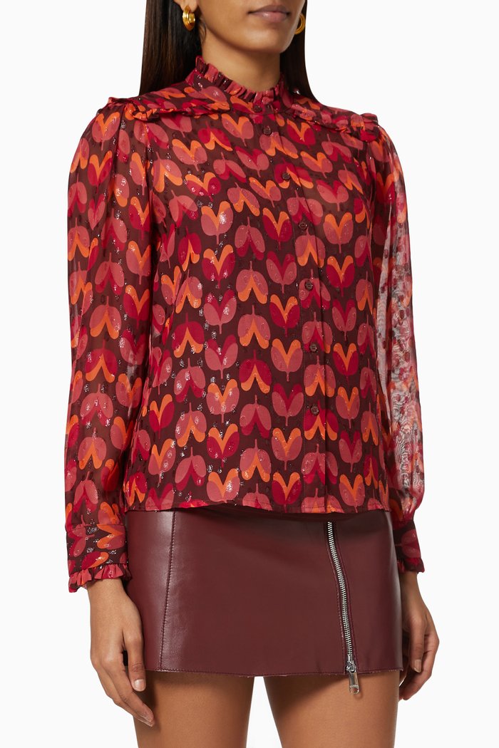 

Banda Shirt in Fil Coupe Chiffon, Multicolour