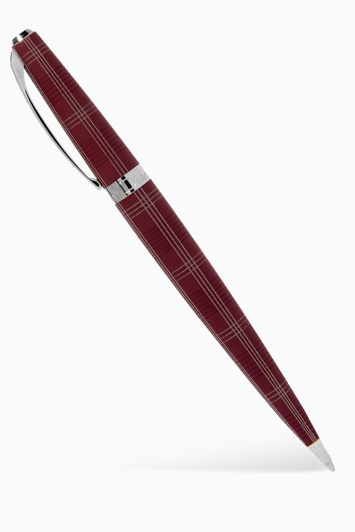 

"Silver Lines" Ball Point Pen, Burgundy