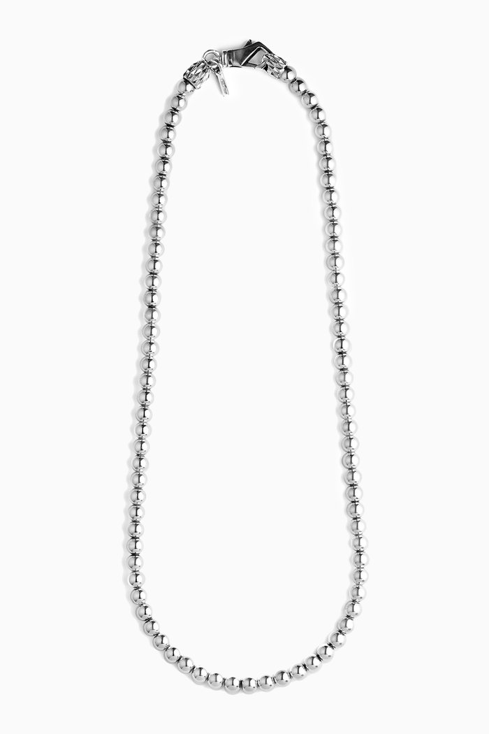 

Beaded Chain Necklace in Sterling Silver