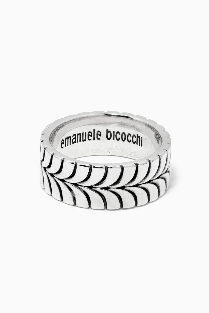 

Tyre Band Ring in Sterling Silver