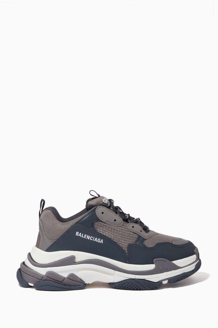 

Triple S Sneakers in Double Foam & Mesh, Grey