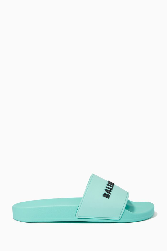 

Logo Pool Slides in Rubber, Black