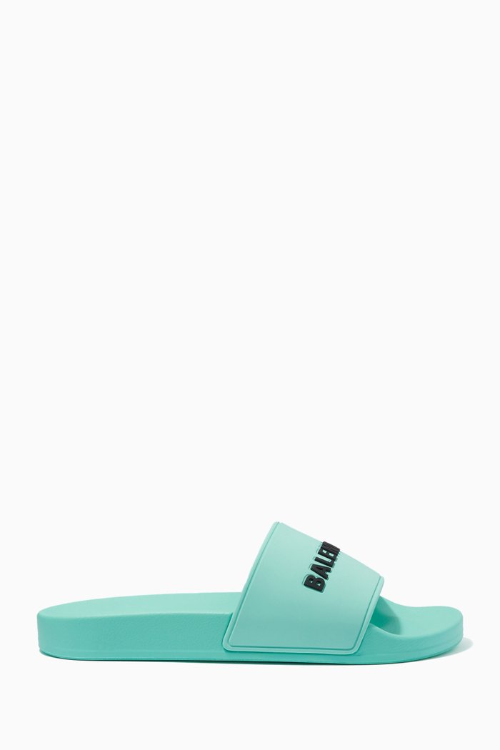 

Logo Pool Slides in Rubber, Green