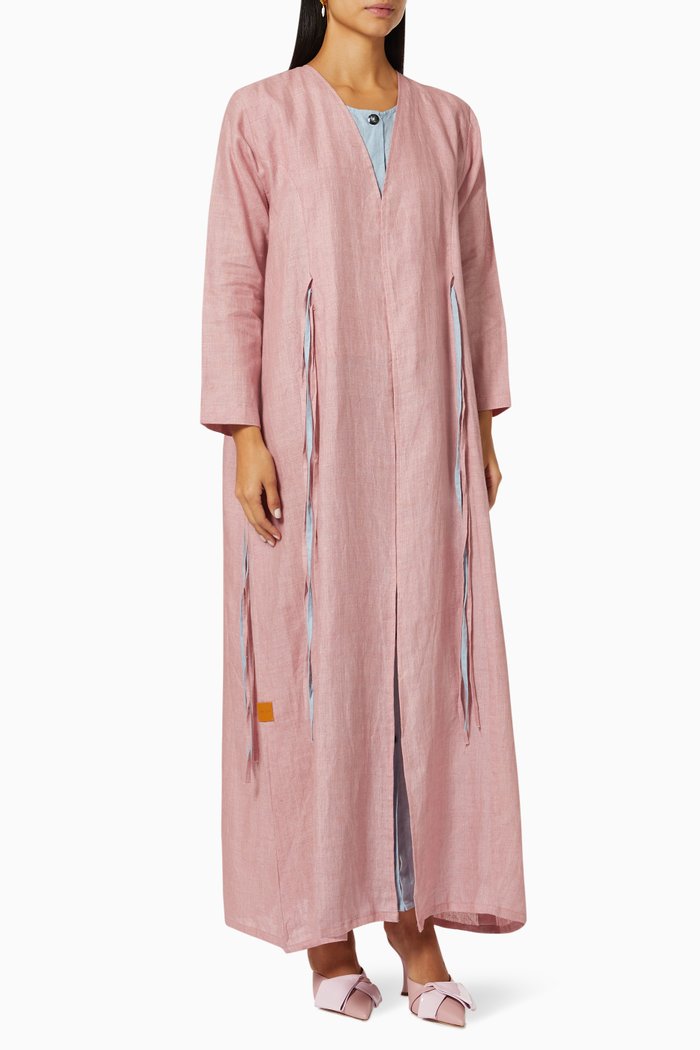 Tie-up Abaya, Pink