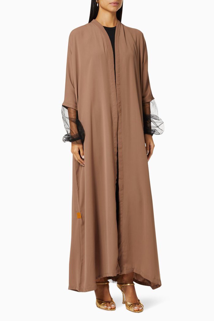 Beaded Cape Abaya, Multicolour