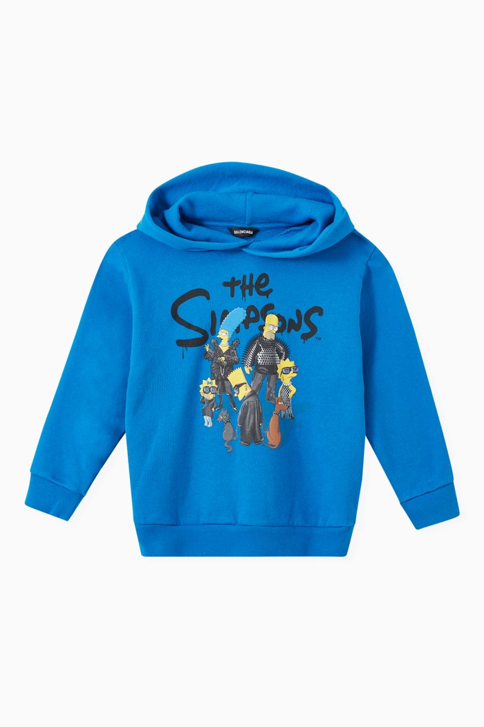

The Simpsons TM & © 20th Television Hoodie in Cotton Jersey, Blue