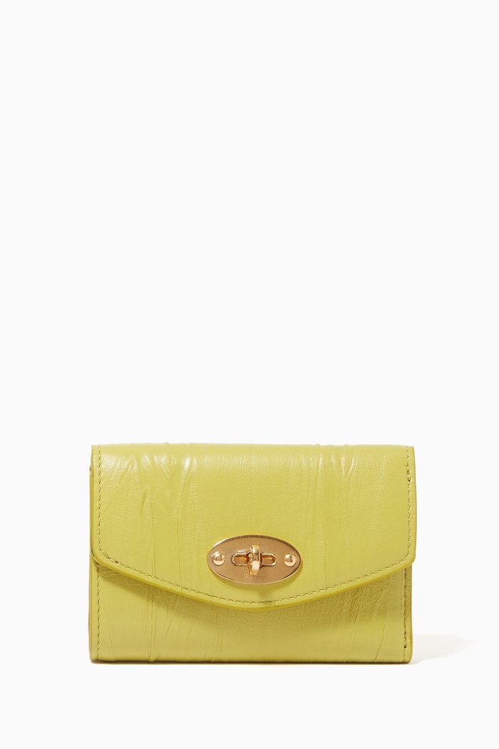 

Darley Multi-card Wallet in Crinkled Leather, Green