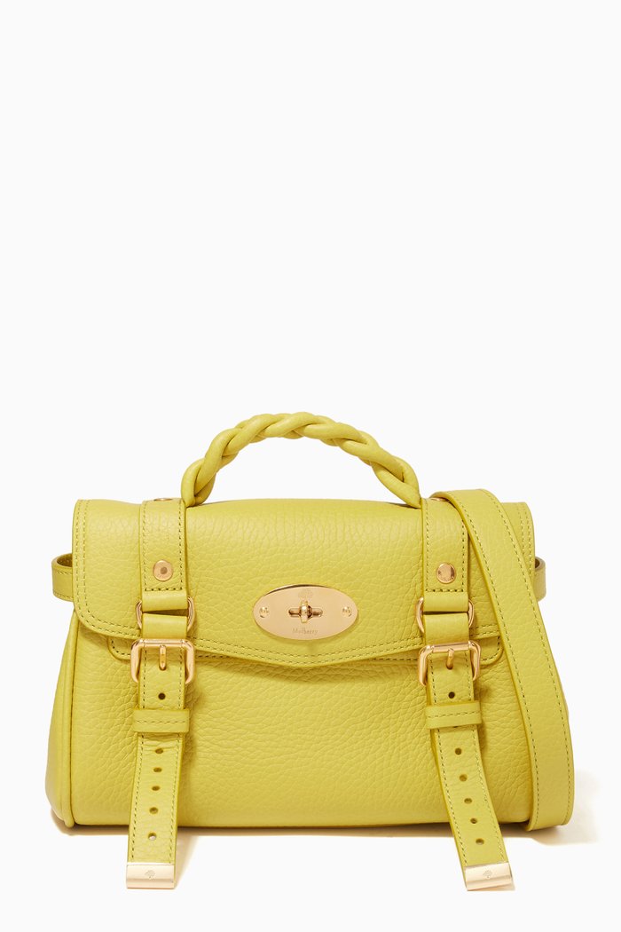 

Mini Alexa Satchel Bag in Heavy Grain Leather, Green