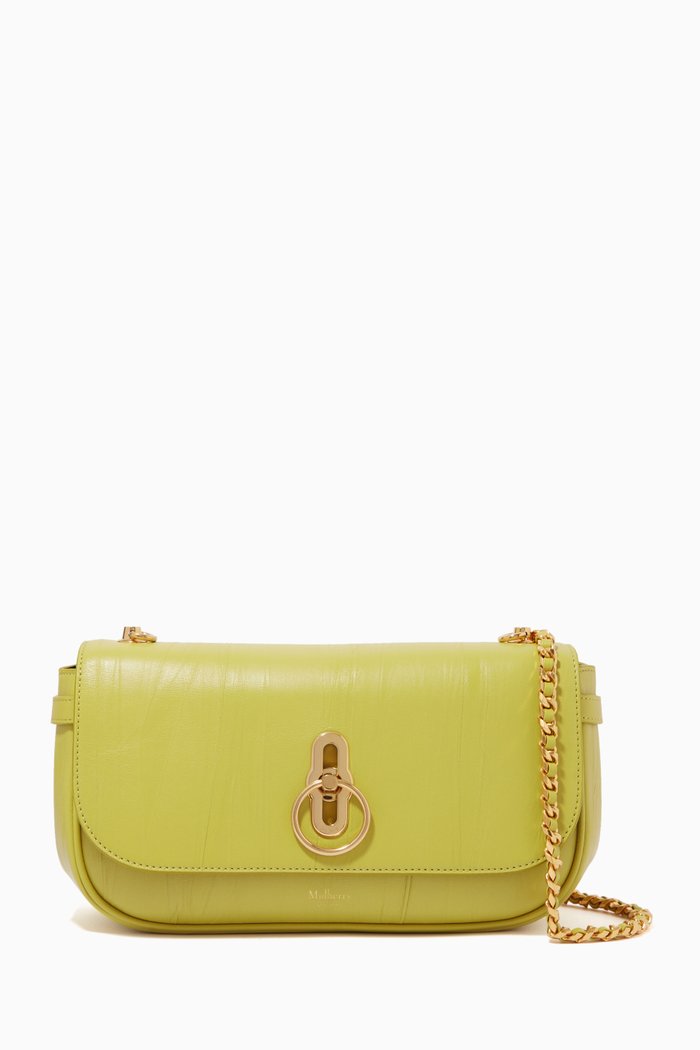 

East West Amberley Bag in Crinkled Leather, Green