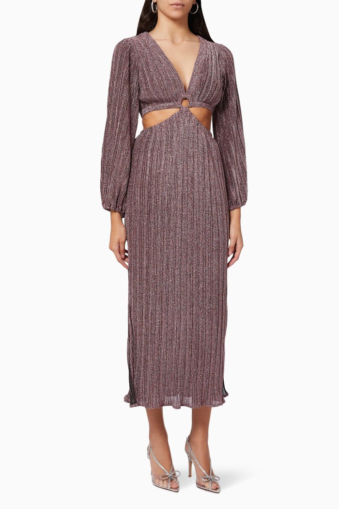 

Ana Balloon Sleeve Dress, Purple