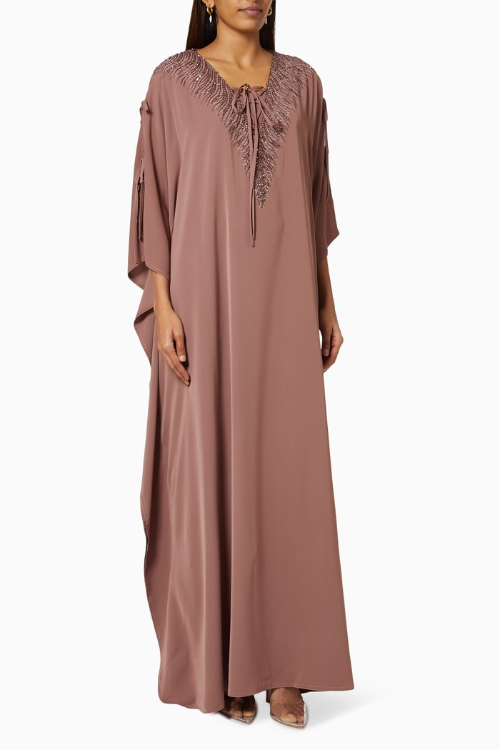 

Sequin Embellished Kaftan, Pink
