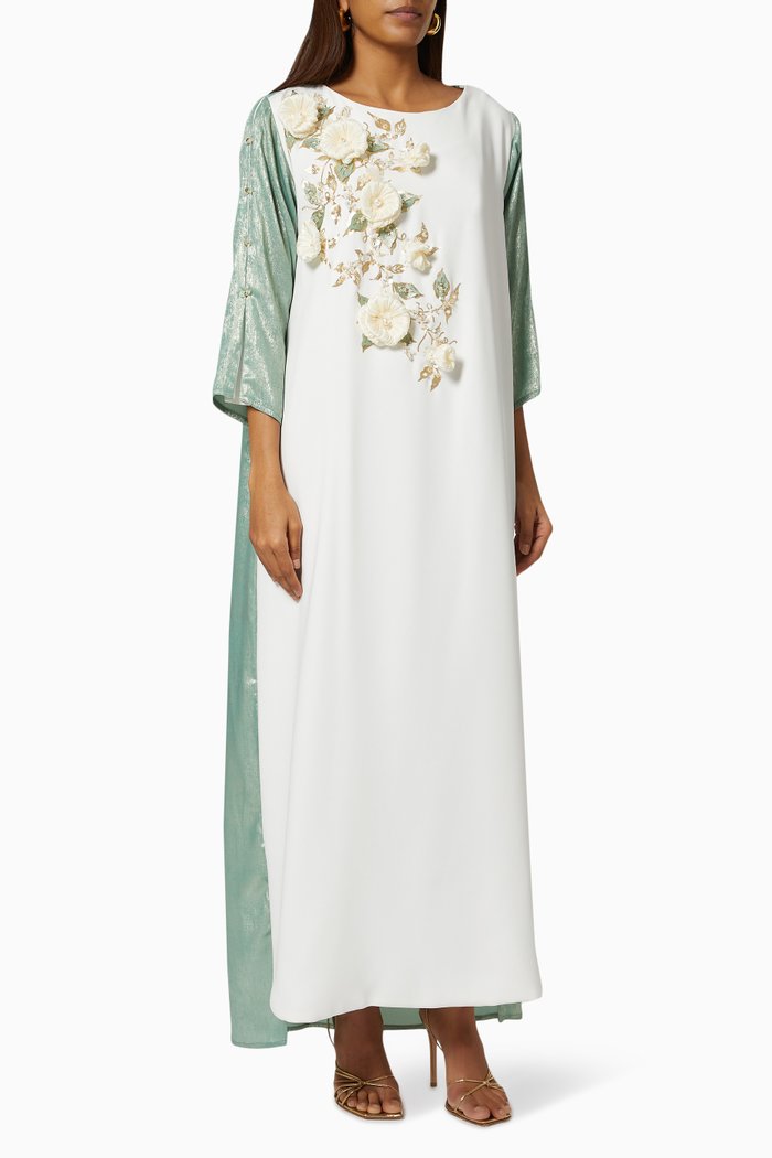 

Two Tone Embellished Kaftan, Multicolour