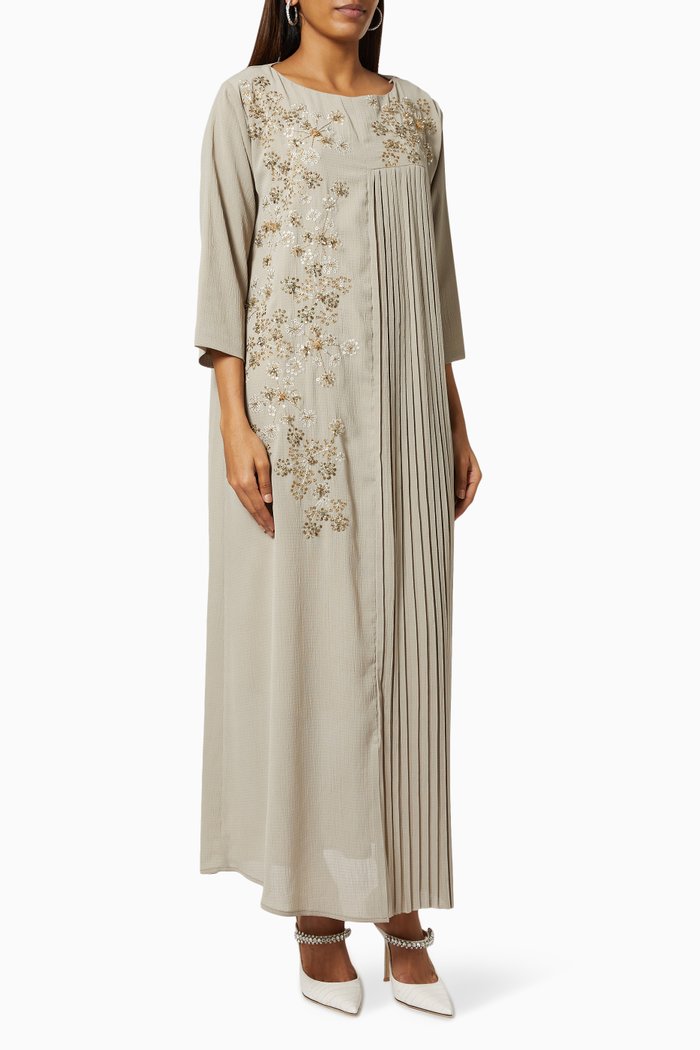 

Sequin Embellished Kaftan, Grey