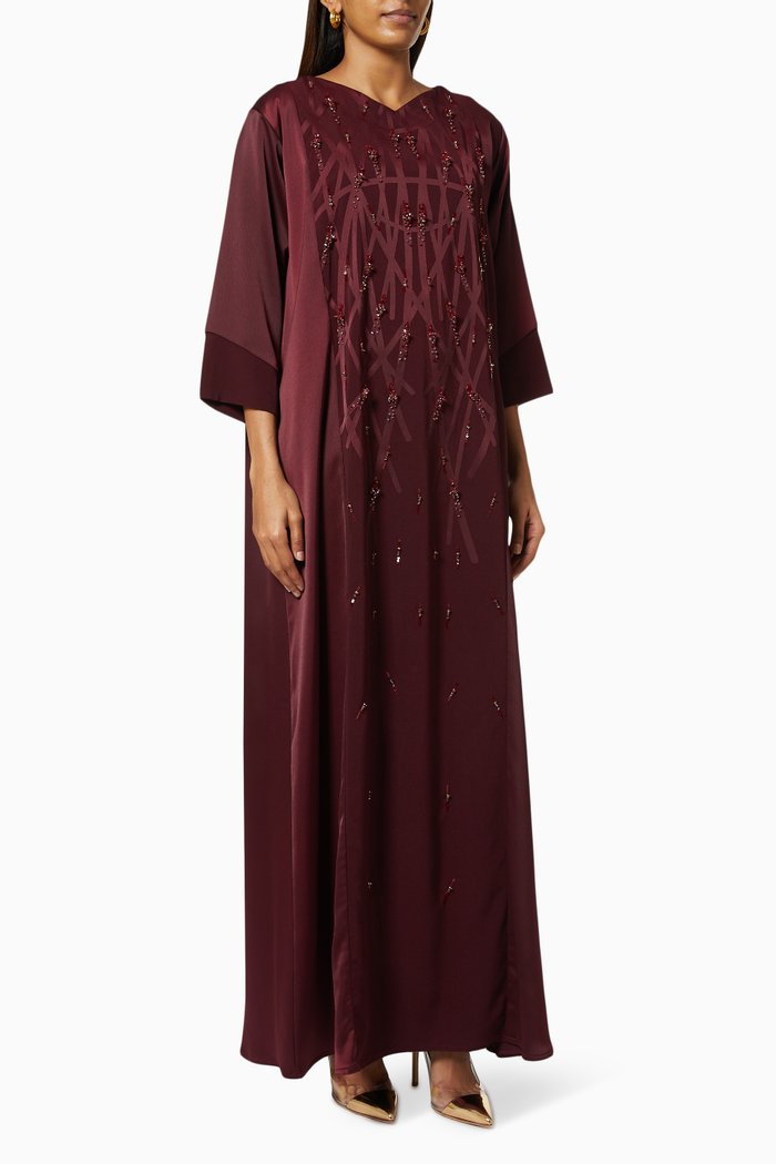 

Beaded Embellished Kaftan, Red