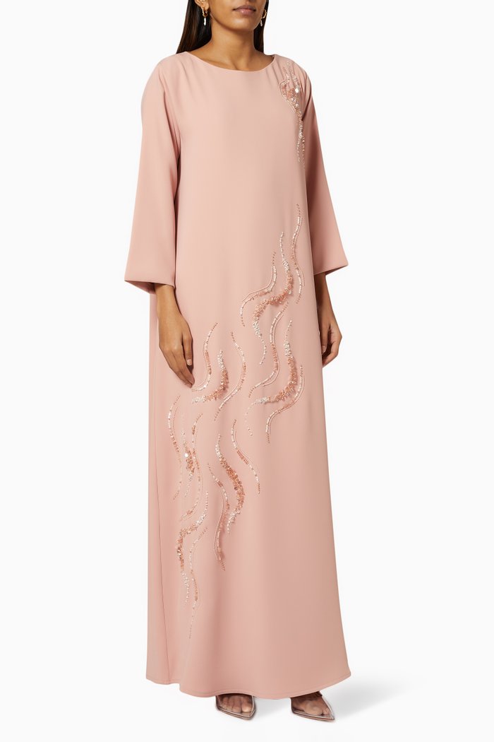 

Sequin Embellished Kaftan, Pink