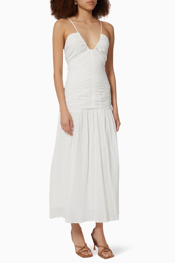 

Alva Maxi Sundress in Cotton, White
