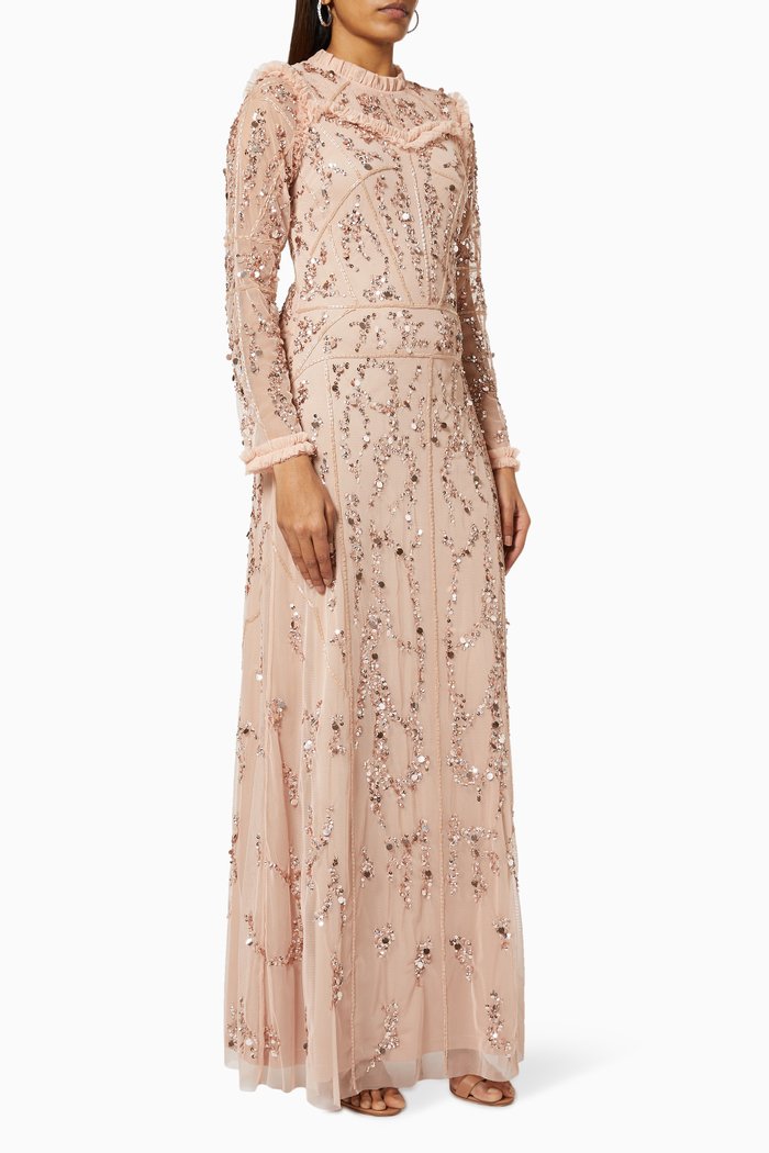 

Ares Embellished Maxi Dress, Pink