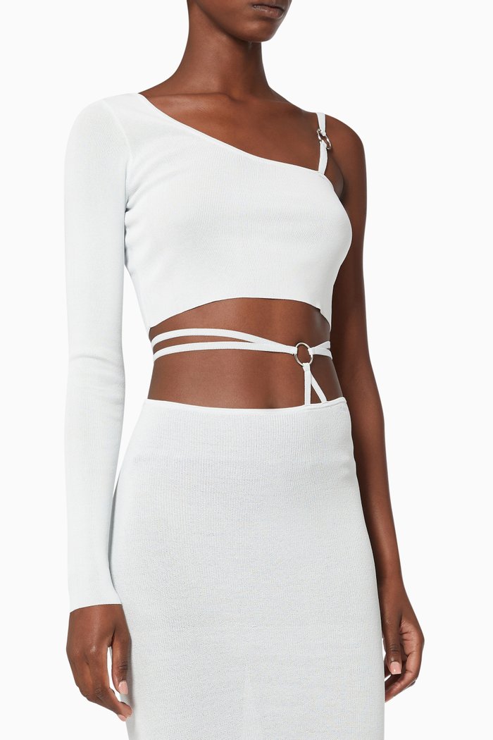 

Amalfi Top in Viscose-blend Knit, White