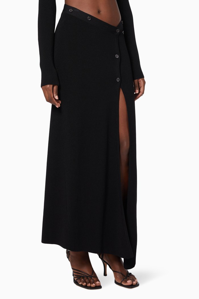 

Augusta Skirt in Viscose-blend Knit, Black