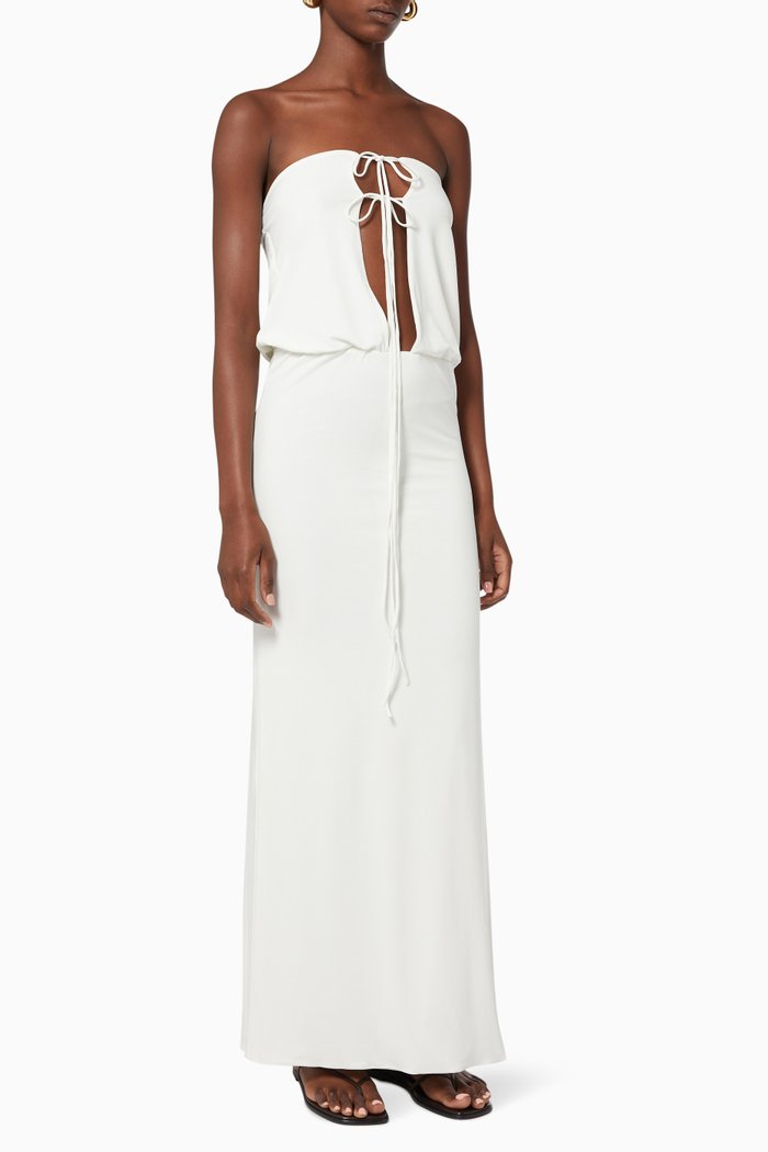 

Aosta Dress in Stretch Jersey, White