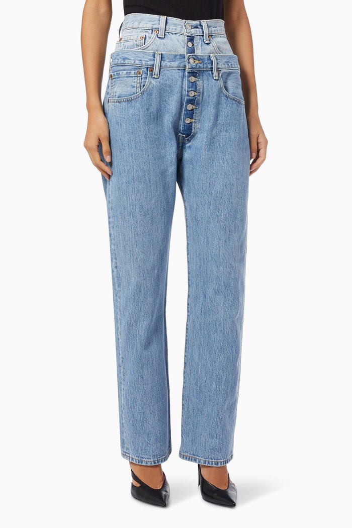 

Levi's Double Waist Jeans in Cotton Denim, Blue