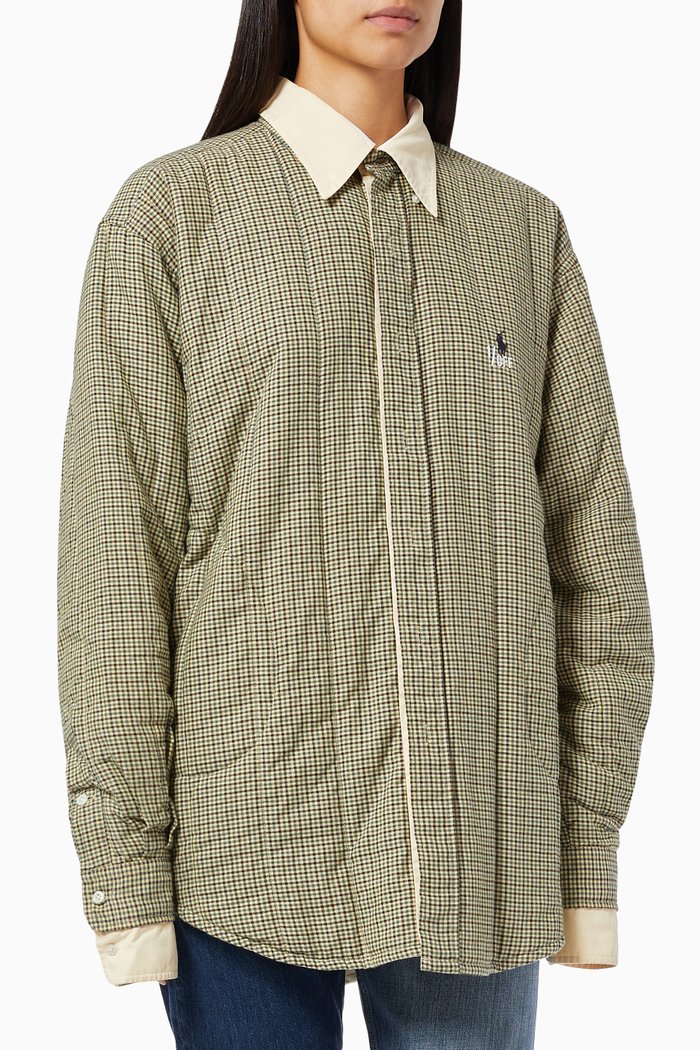 

Ralph Lauren Shirt Jacket in Quilted Cotton, Blue