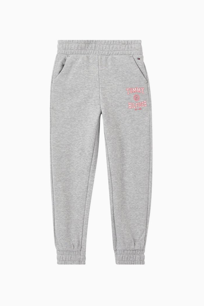 

Varsity Jogging Pants in Organic Cotton, Grey