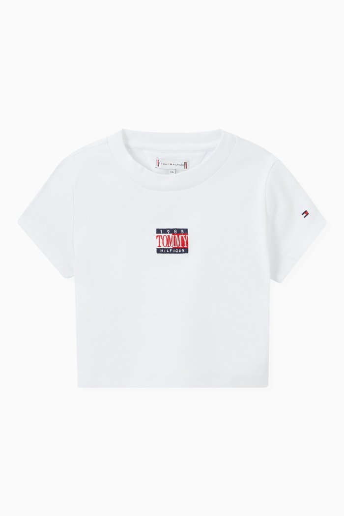 

Ribbed Crop Top in Organic Cotton, White