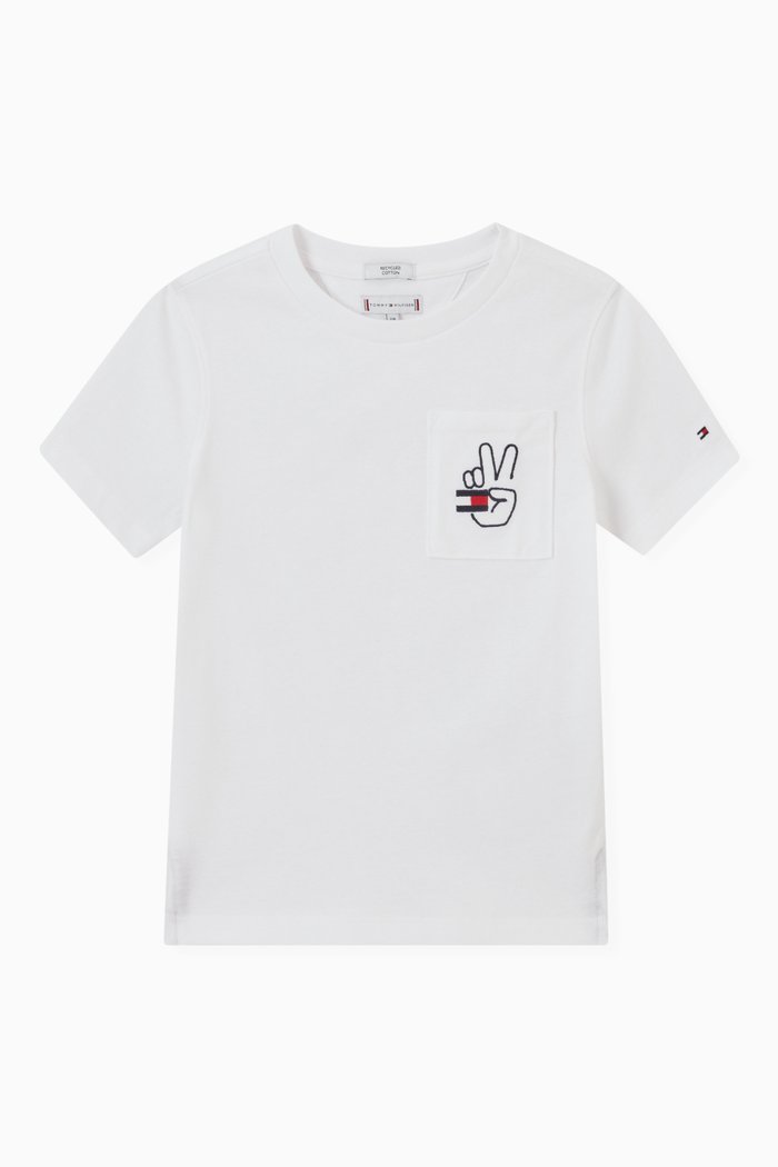 

Smiley T-Shirt in Recycled Cotton, White