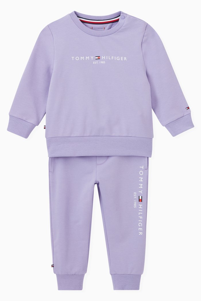 

Essential Crewsuit Set in Organic Cotton Stretch, Purple