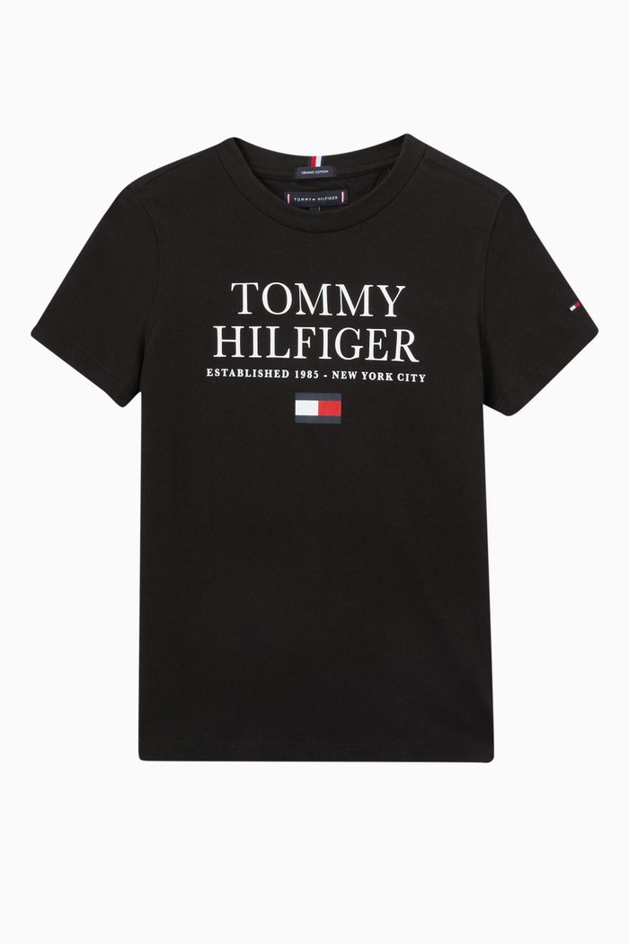 Logo T-Shirt in Organic Cotton, Black