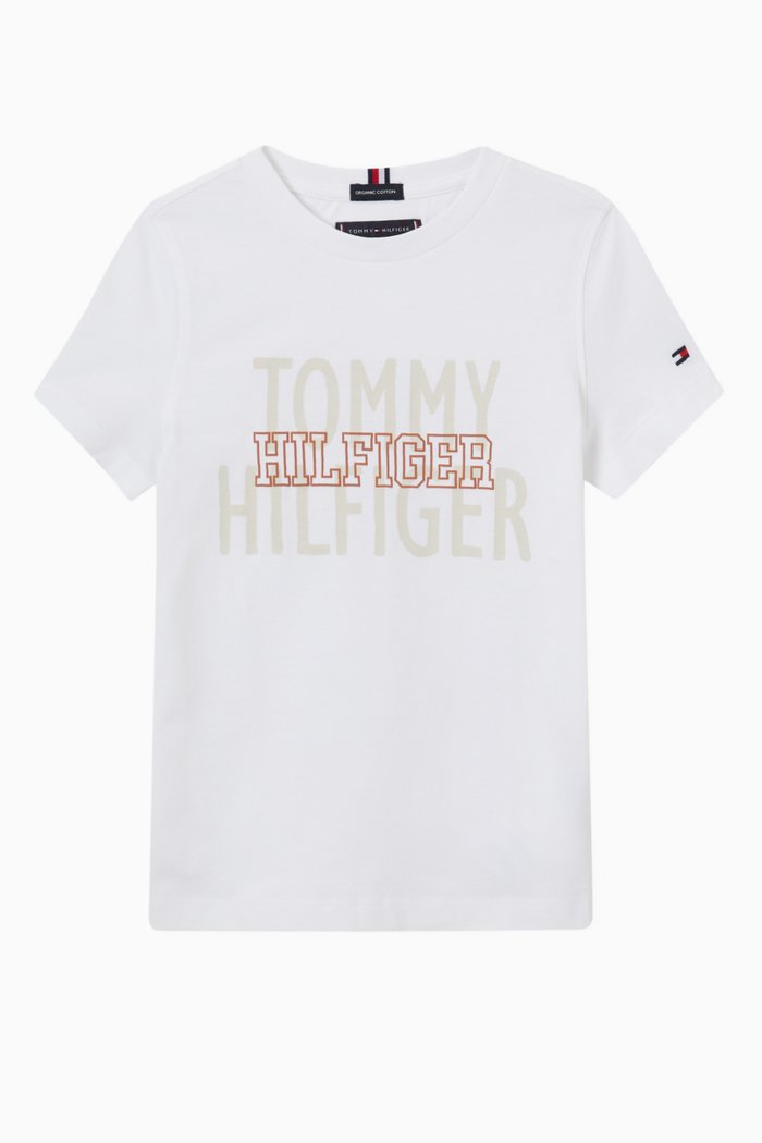 

Logo Print T-Shirt in Organic Cotton, White