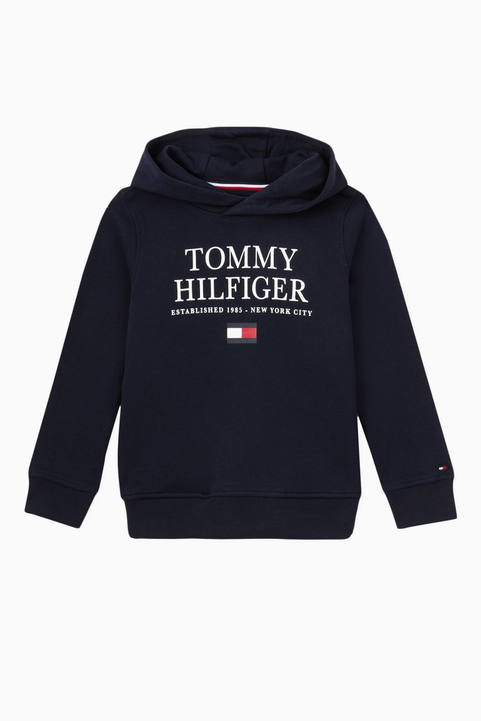

Logo Hoodie in Organic Cotton, Blue