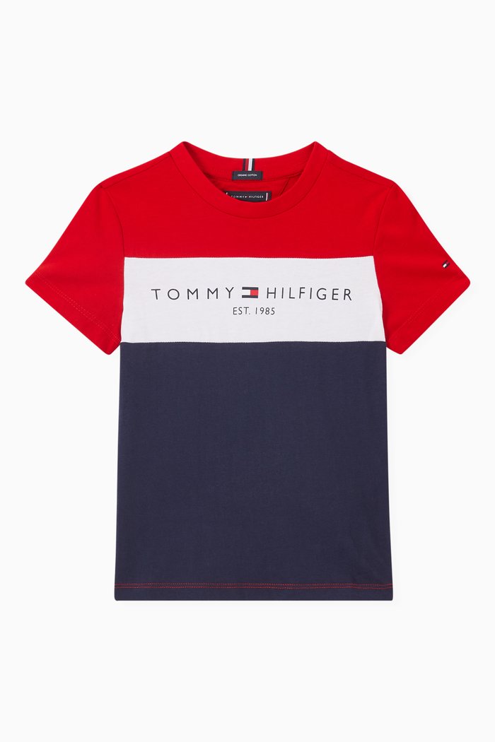 

Essential Colour-Block T-Shirt in Organic Cotton, Blue