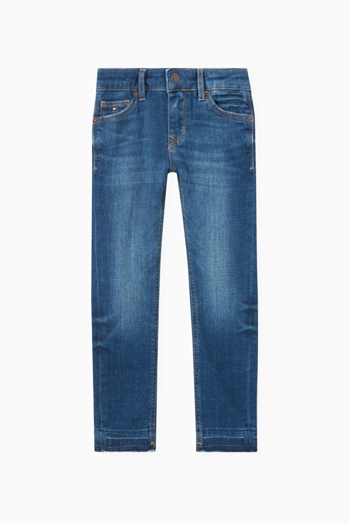 

Nora Skinny Let Down Hem Jeans, Blue
