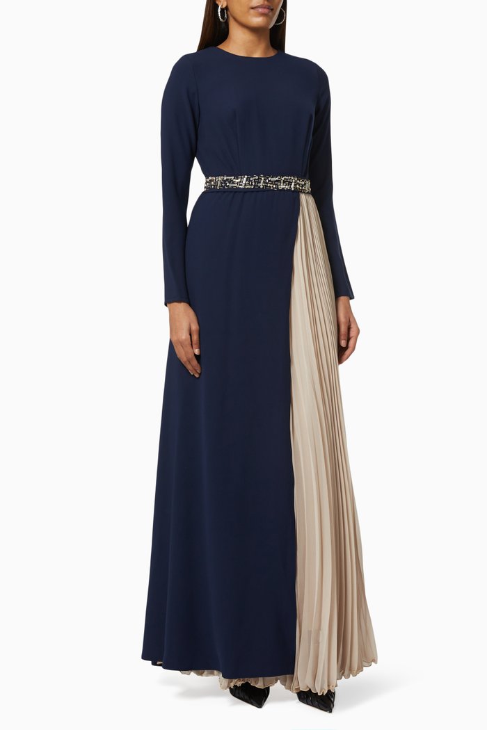

Two Tone Belted Dress, Blue