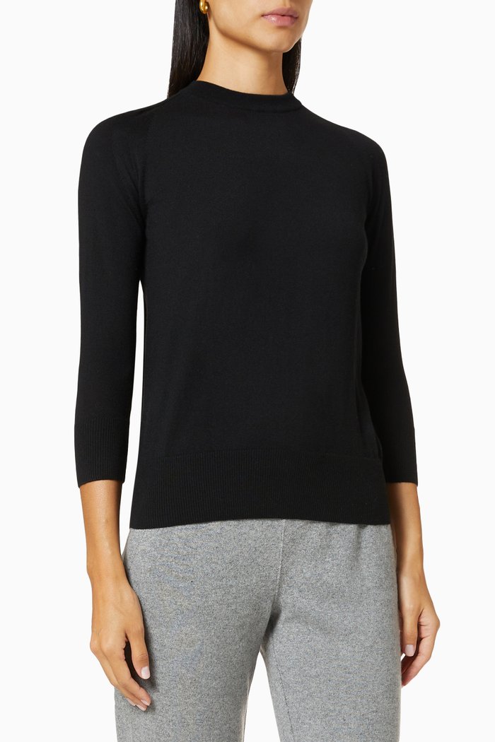 

Piuma Sweater in Cashmere Knit, Black