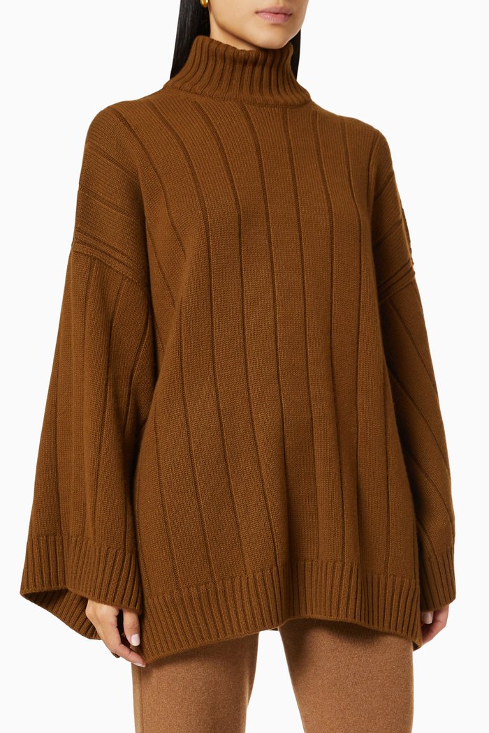 

Duca D'Aosta Poncho in Baby Cashmere, Brown