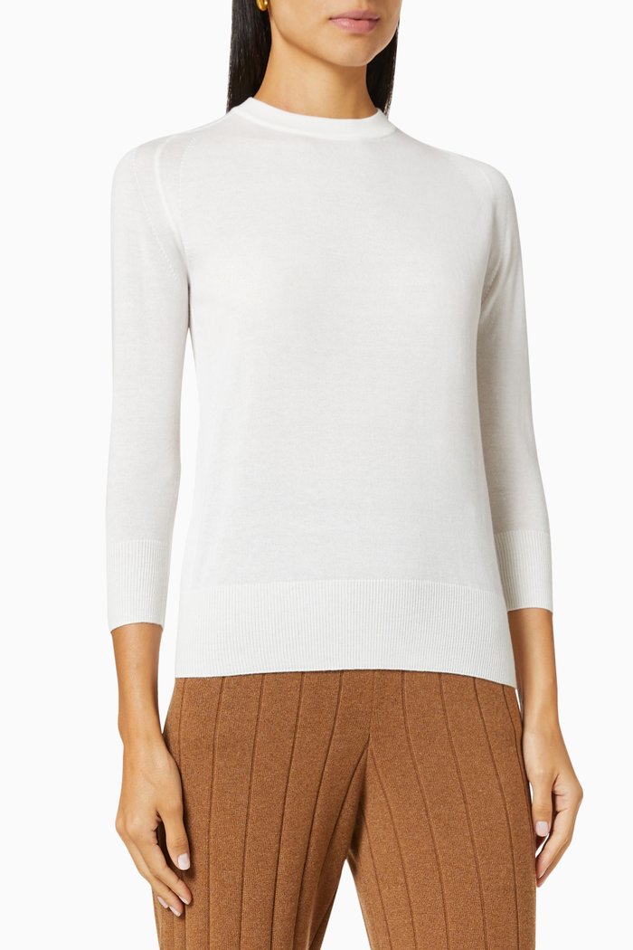 

Piuma Sweater in Cashmere Knit, White
