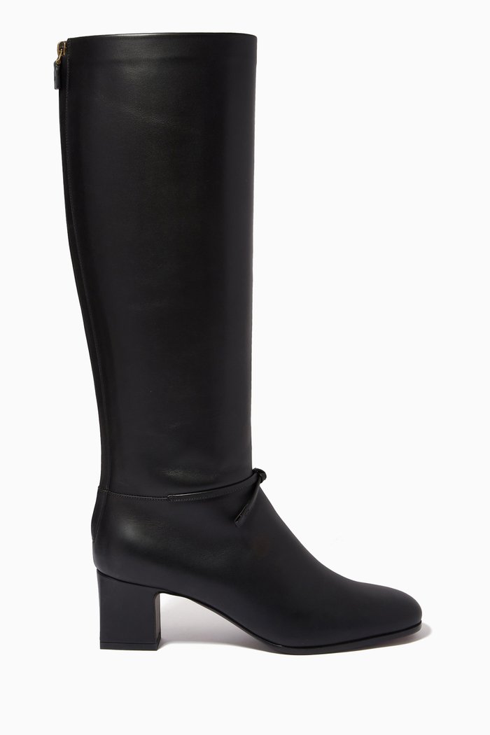 

Mariel T55 Knee-High Boots in Calfskin, Black