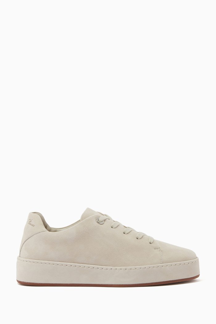

Nuages Sneakers in Suede Goatskin, Neutral