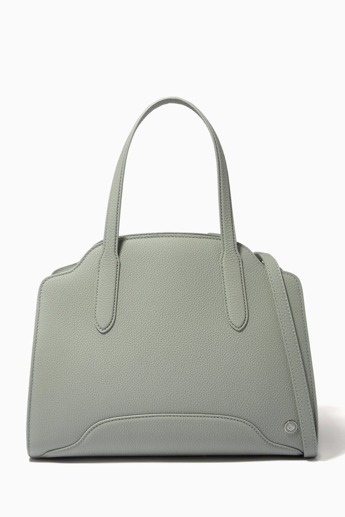 

Medium Sesia Tote Bag in Calfskin, Green