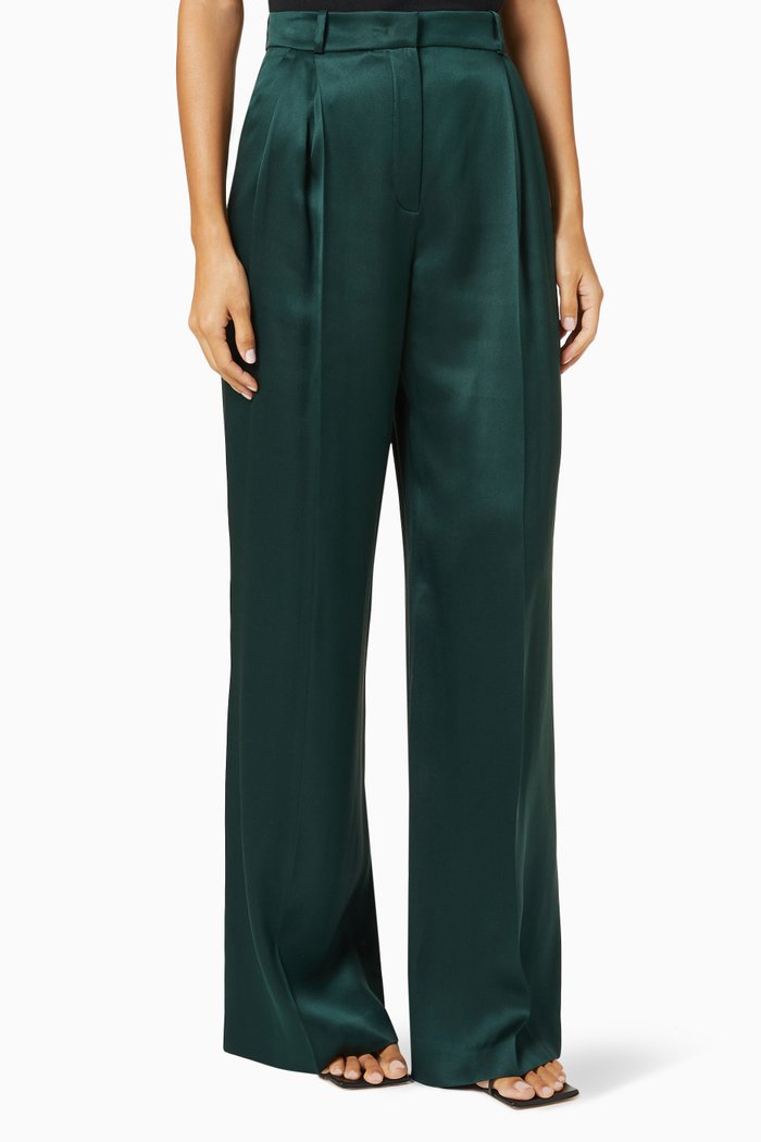 

Golven Pants in Silk, Green