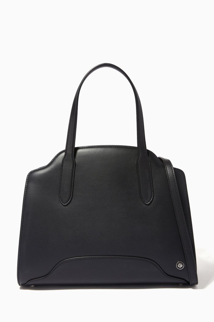 

Medium Sesia Tote Bag in Calfskin, Black