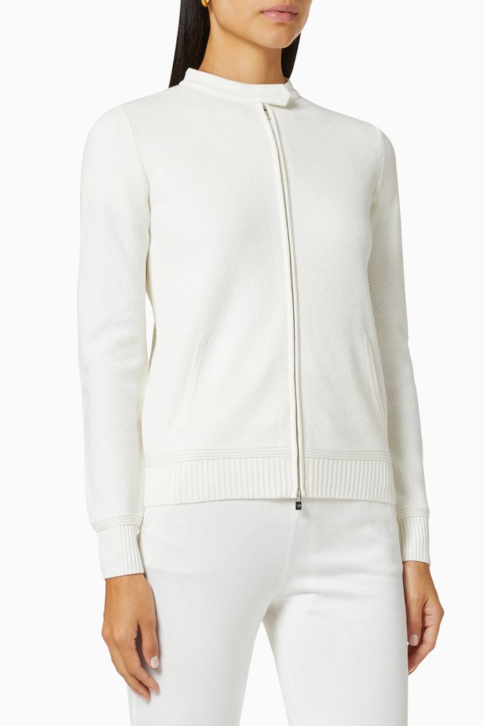 

Beausoleil Bomber Jacket in Cotton Silk, Neutral