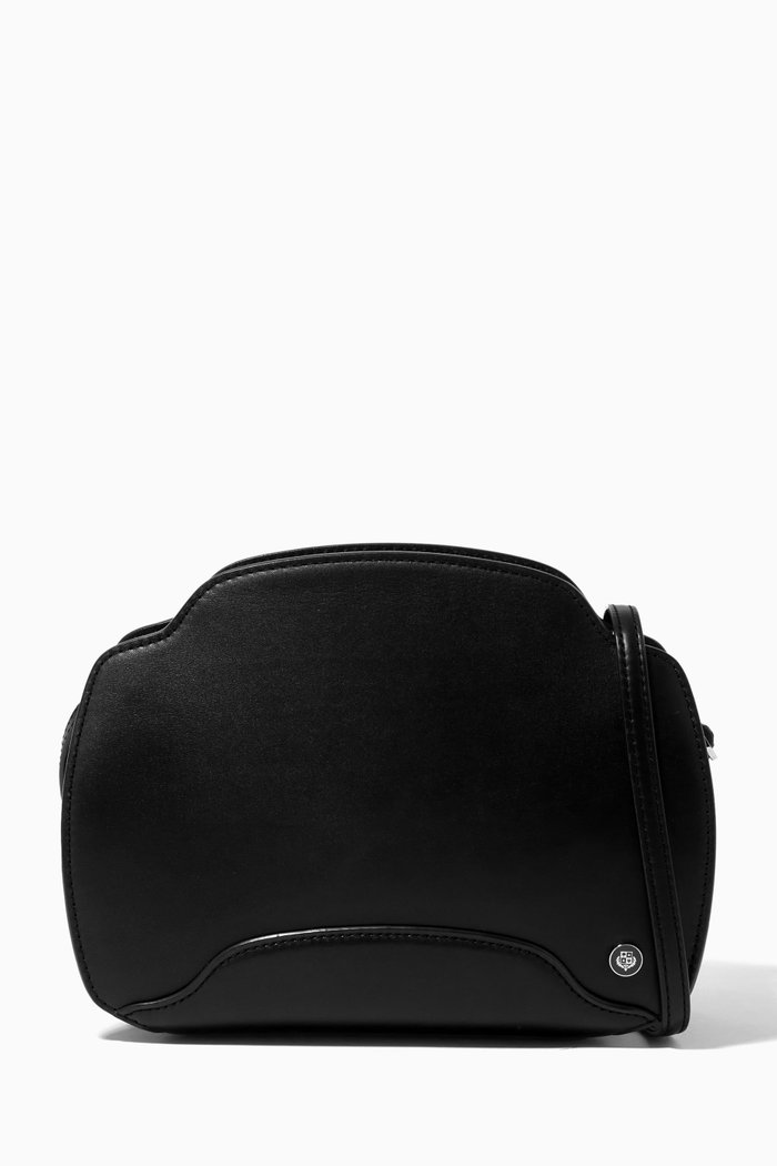 

Sesia Crossbody Bag in Soft Calfskin, Black