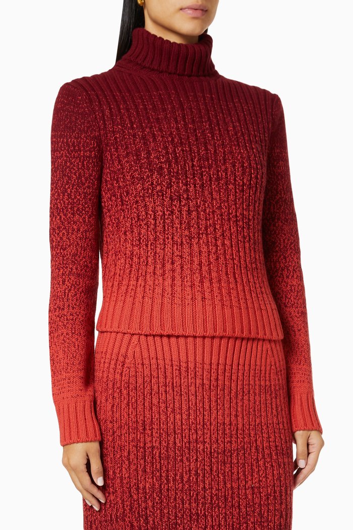 

San Babila Turtleneck Sweater in Cashmere, Red