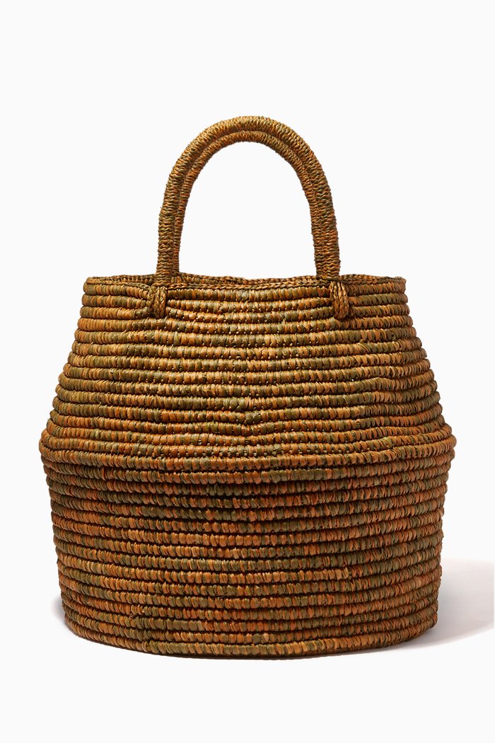 

Large Bahia Basket Bag in Toquilla Straw, Brown
