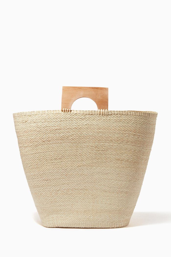 

Large Sua Tote Bag in Toquilla Straw, Neutral
